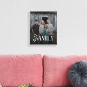 Modern Script Family Custom Photo Name  Canvas Afdruk (Insitu (Woonkamer))
