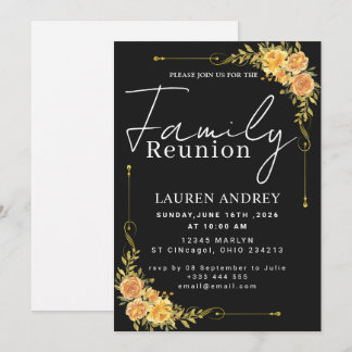 Modern Script Family Gathering Party Kaart