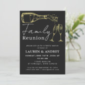 Modern Script Family Gathering Party Kaart (Staand voorkant)