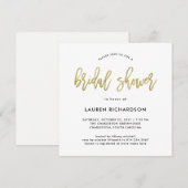 Modern script | Faux Gold Vrijgezellenfeest Kaart (Voorkant / Achterkant)