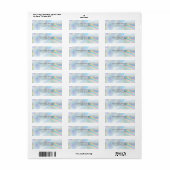 Modern Script Faux Holographic Return-adres Etiket (Full Sheet)