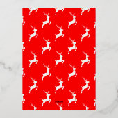 Modern Script Feestelijk en Vreugdevol Red Polka D Folie Feestdagenkaart (Achterkant)