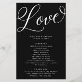 Modern Script Flourish, Black Paper-programma Flyer (Voorkant)