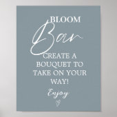 Modern Script Flower Bar Vrijgezellenfeest Sign Poster (Voorkant)