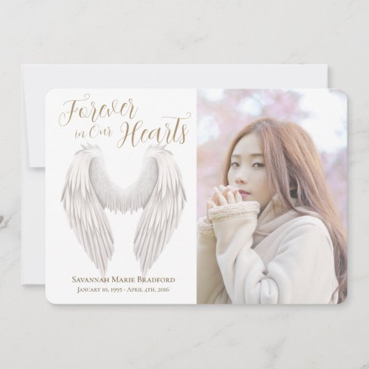 Modern script forever in ons hart Foto Bedankkaart (Voorkant)