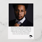 Modern Script Foto Afstuderen Middelbare School Folie Uitnodiging (Achterkant)