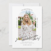 modern script foto bachelorette uitnodiging (Voorkant)