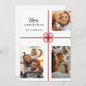 Modern Script Foto Kerstkaarten Feestdagen Feestdagenkaart (Voorkant / Achterkant)