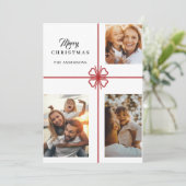 Modern Script Foto Kerstkaarten Feestdagen Feestdagenkaart (Staand voorkant)