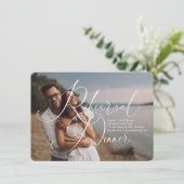 Modern Script Foto Overlay repetitie diner Kaart (Staand voorkant)