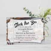 Modern Script, Foto Stock de Bar Couples Douche Kaart (Staand voorkant)