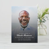 Modern Script Foto Uitvaartprogramma Programma (Staand voorkant)