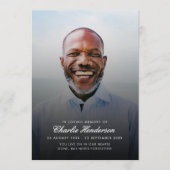 Modern Script Foto Uitvaartprogramma Programma (Voorkant)