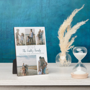 Modern Script Fotocollage Family Memory Keepsake Fotoplaat