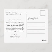 Modern Script Foto's Skeleton Afstuderen Dank u Briefkaart (Achterkant)
