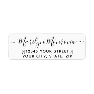 Modern Script Fun Return Address Label