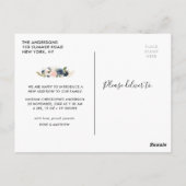 Modern script geboortekaartje briefkaart (Achterkant)