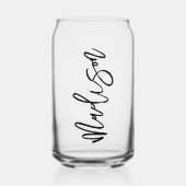 Modern Script gepersonaliseerd bruidsmeisje gesche Blikvorm Glas (Voorkant)