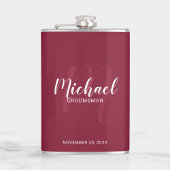Modern Script Gepersonaliseerde Groomsmen Flask Heupfles