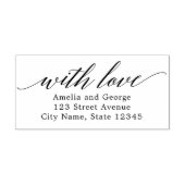 Modern Script gepersonaliseerde houten stempel (Afrduk)