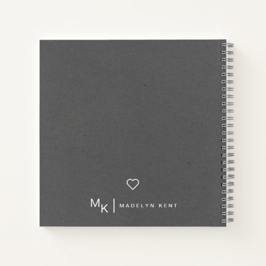 Modern Script Gepersonaliseerde Notities & Musings Notitieboek (Achterkant)