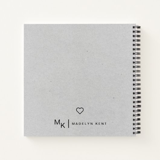 Modern Script Gepersonaliseerde Notities & Musings Notitieboek (Achterkant)