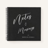 Modern Script Gepersonaliseerde Notities & Musings Notitieboek (Voorkant)