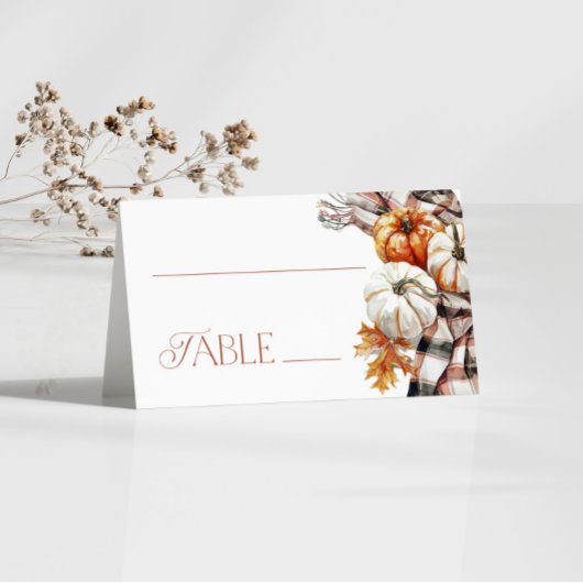 Modern Script Gezellige Herfst Plaats Kaarten Naam