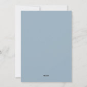 Modern Script Gold Cross Blue Baptism uitnodiging (Achterkant)