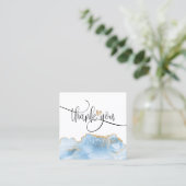 Modern Script Gold Heart Bedankt voor uw bestellin Vierkante Visitekaartje (Staand voorkant)