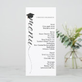 Modern script Graduation party diner menu (Staand voorkant)