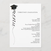 Modern script Graduation party diner menu (Voorkant)