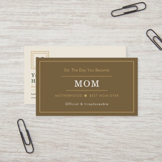 Modern script Grappige uitnodiging | beste moeder (Voorkant / Achterkant in situ)