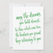 Modern Script Groene Glitter St. Patrick's Day Fee Kaart (Voorkant)