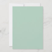 Modern Script Handschrift Groene Pistache bruiloft Kaart (Achterkant)