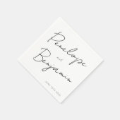 Modern script handschrift Wedding Boho White Servet (Hoek)