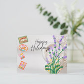 Modern Script Happy Holidays Briefkaart (Staand voorkant)