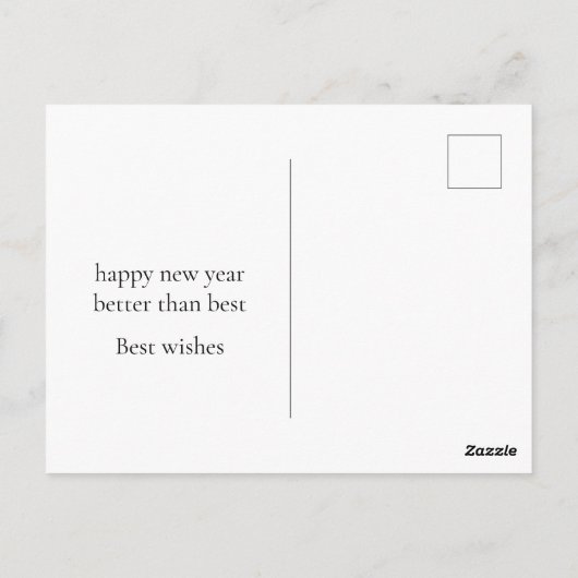 Modern Script Happy New Year Holiday Briefkaart (Achterkant)