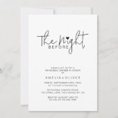 Modern Script Hart | Bruiloftsprobediner Kaart (Voorkant)