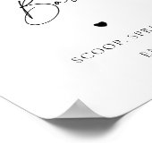 Modern Script Hart Chic Popcorn Bar Trouwbord Poster (Hoek)