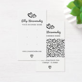 Modern Script Heart Earring Sieraden Display Kaart (Bureau)