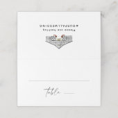 Modern Script Herfst Barn Hashtag Bruiloft (Buitenkant ongevouwen)