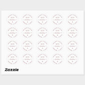 Modern script Het toekomstige retouradres bruiloft Ronde Sticker (Vel)