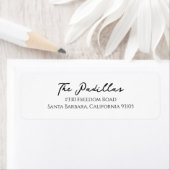 Modern Script Holiday Return-adres Sticker (Insitu)