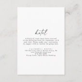 Modern Script Hotel Informatiekaartje (Voorkant)