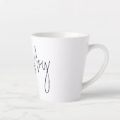 Modern Script Hubby Name Bridal Gift Box Idea Latte Mok (Rechts)