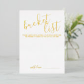 Modern Script Huwelijksemmer Lijst Goud Folie Uitnodiging (Staand Voorkant)