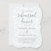 Modern Script Huwelijksrepetitie Diner Kaart (Voorkant)