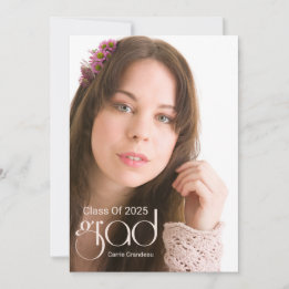Modern Script I Photo Afstudeerder aangekondigd Kaart
