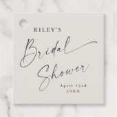 Modern Script Ivory Boho Vrijgezellenfeest Bedankjes Labels (Voorkant)